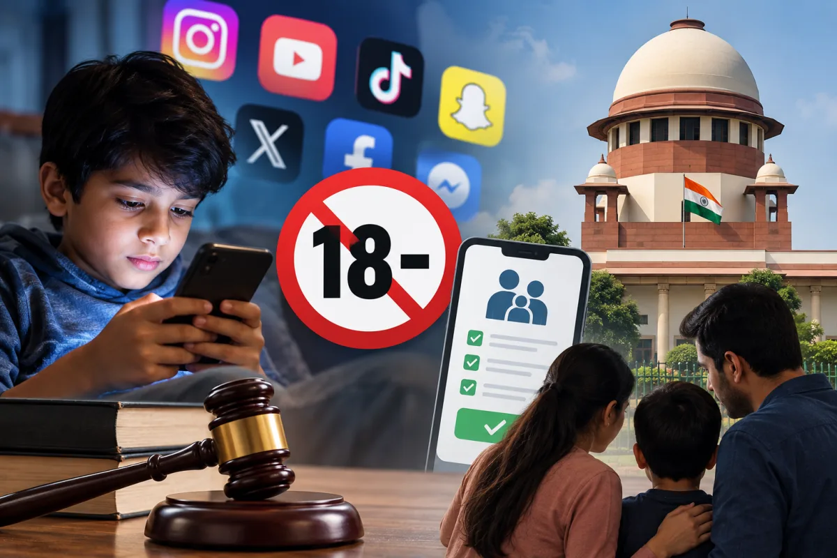 18 साल से कम उम्र के बच्चों के सोशल मीडिया इस्तेमाल पर माता-पिता की सहमति की मांग, सुप्रीम कोर्ट ने केंद्र को नोटिस दिया