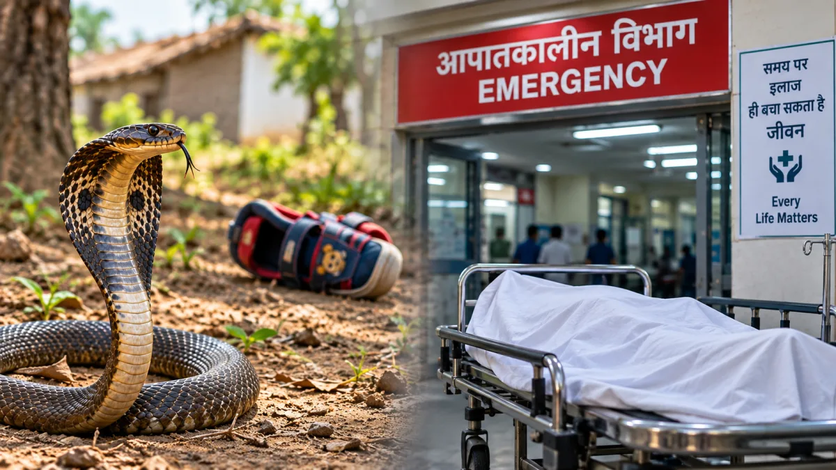 सर्पदंश से 7 वर्षीय मासूम की मौत, अस्पताल पहुंचने में हुई देरी; परिजन शव लेकर निकले