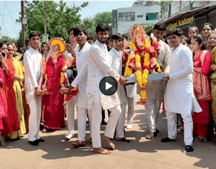 मंदसौर में गणेश प्रतिमाओं का विसर्जन शुरू, शिवना में विसर्जन पर रोक; 23 संग्रहण केंद्र बनाए