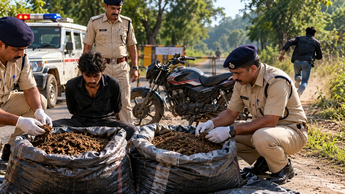 नीमच: सिंगोली पुलिस ने 42.100 किलो डोडाचूरा जब्त किया, एक आरोपी गिरफ्तार; दूसरा फरार